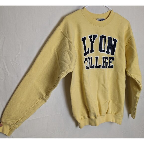 Hanes Lyon College Women's Yellow Long‎ Sleeve Collegiate Sweatshirt Size Small - Picture 3 of 8